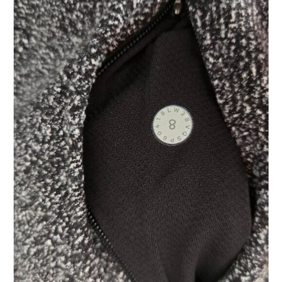 Lululemon Runderful Long Sleeve Size 8 Reconnect Jacquard White Black Top - Picture 10 of 11